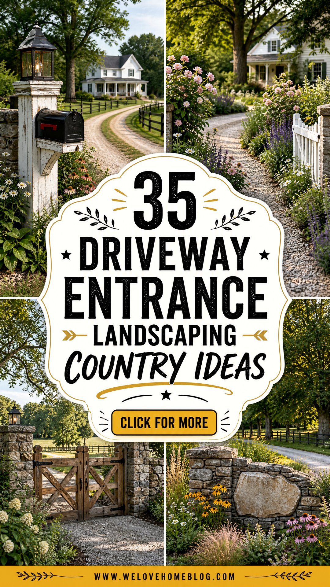 35 Driveway Entrance Landscaping Country Ideas to Inspire - 35 Driveway Entrance Landscaping Country Ideas to Inspire