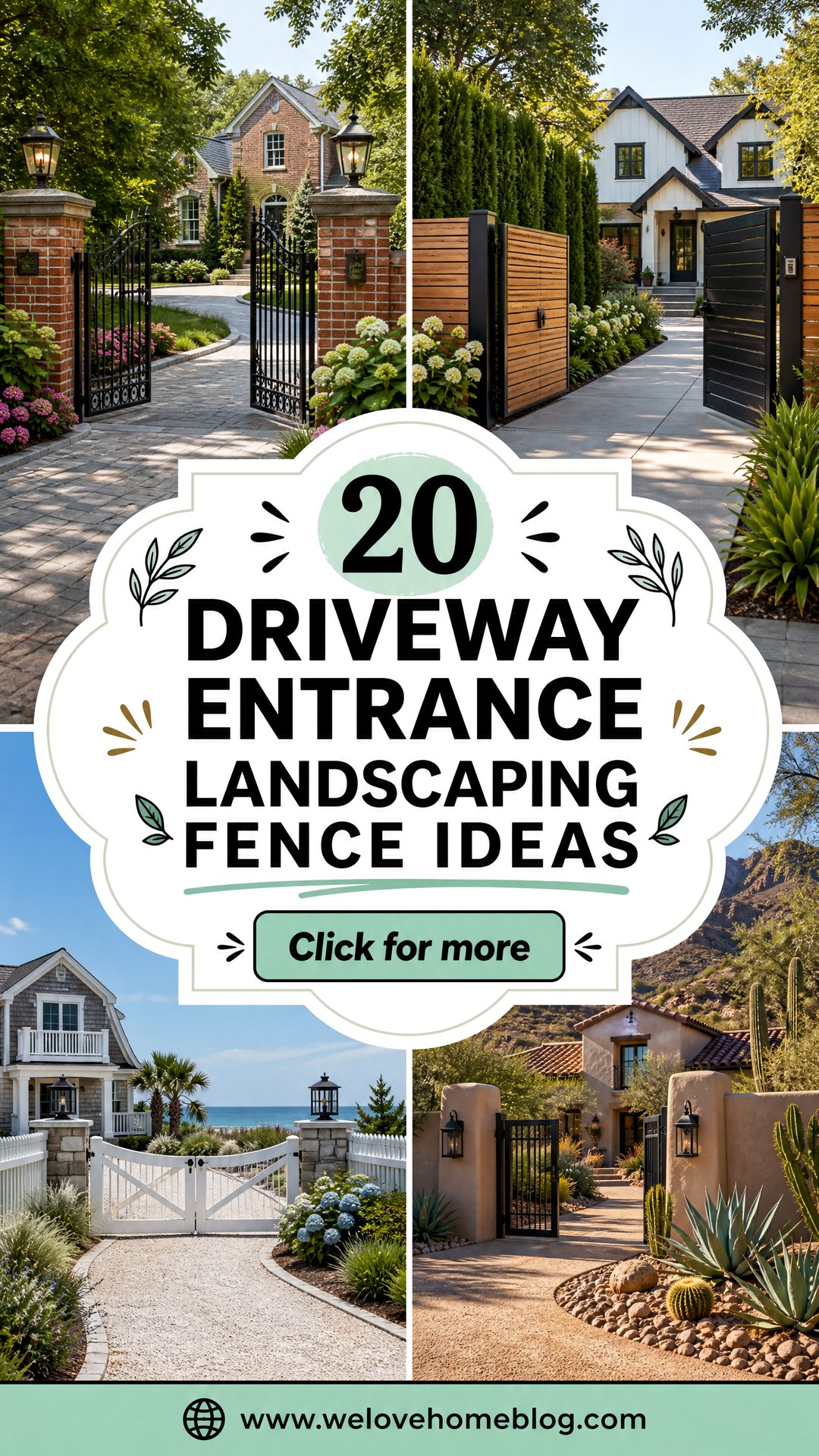 20 Driveway Entrance Landscaping Fence Ideas Smart Curb Appeal - 20 Driveway Entrance Landscaping Fence Ideas: Smart Curb Appeal