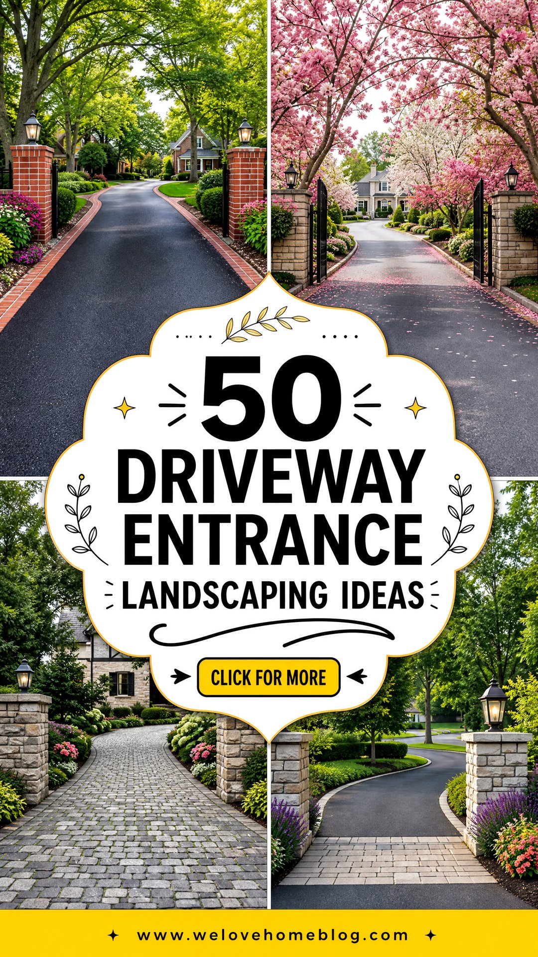 50 Driveway Entrance Landscaping Ideas to Wow Every Guest - 50 Driveway Entrance Landscaping Ideas to Wow Every Guest