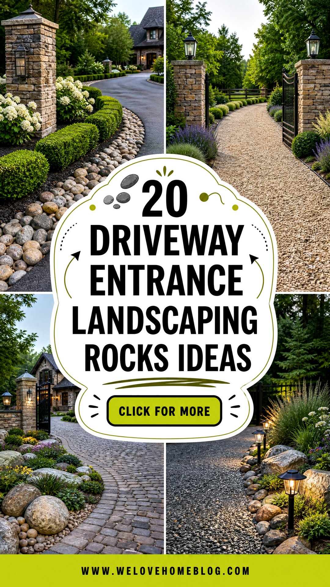 20 Driveway Entrance Landscaping Rocks Ideas Bold Natural Looks - 20 Driveway Entrance Landscaping Rocks Ideas: Bold, Natural Looks