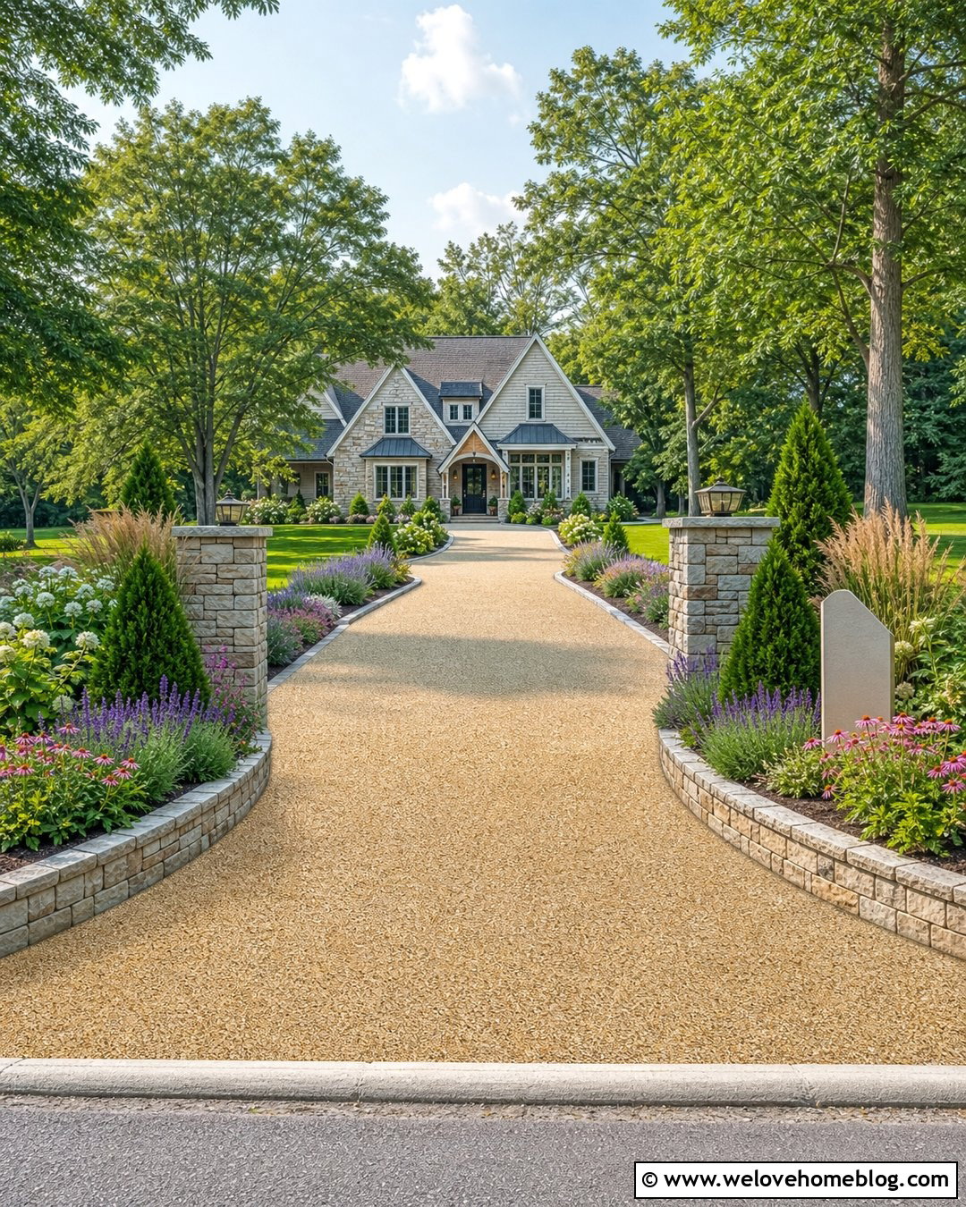 Driveway Entrance Raised Beds - 20 Driveway Raised Beds Ideas