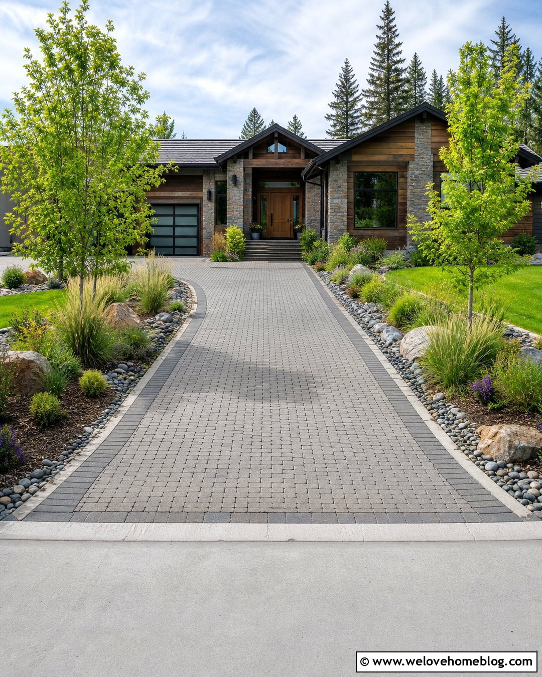 Driveway Entrance With A Rain Garden - 20 landscape for driveway entrance ideas