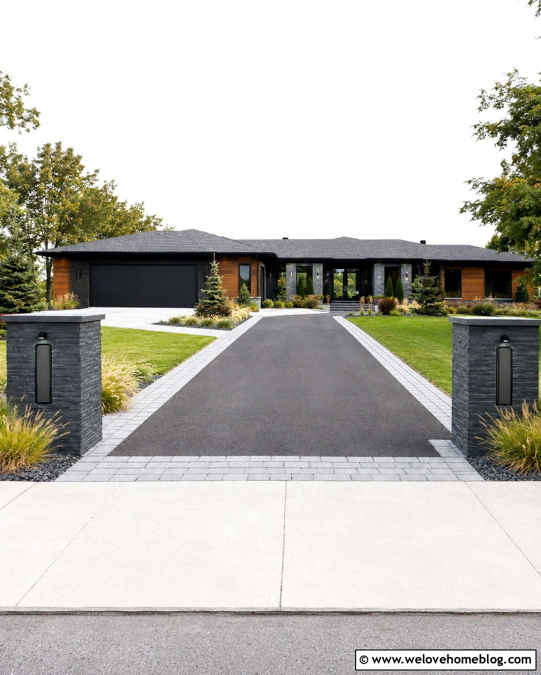 Driveway Entrance With Address Sign - 20 Elegant Driveway Entrance Ideas