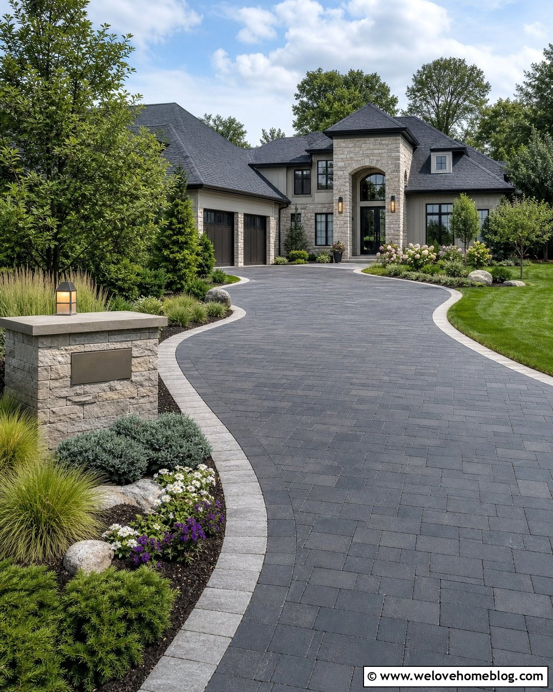 Driveway Entrance With Address Sign Landscaping - 50 driveway entrance landscaping ideas