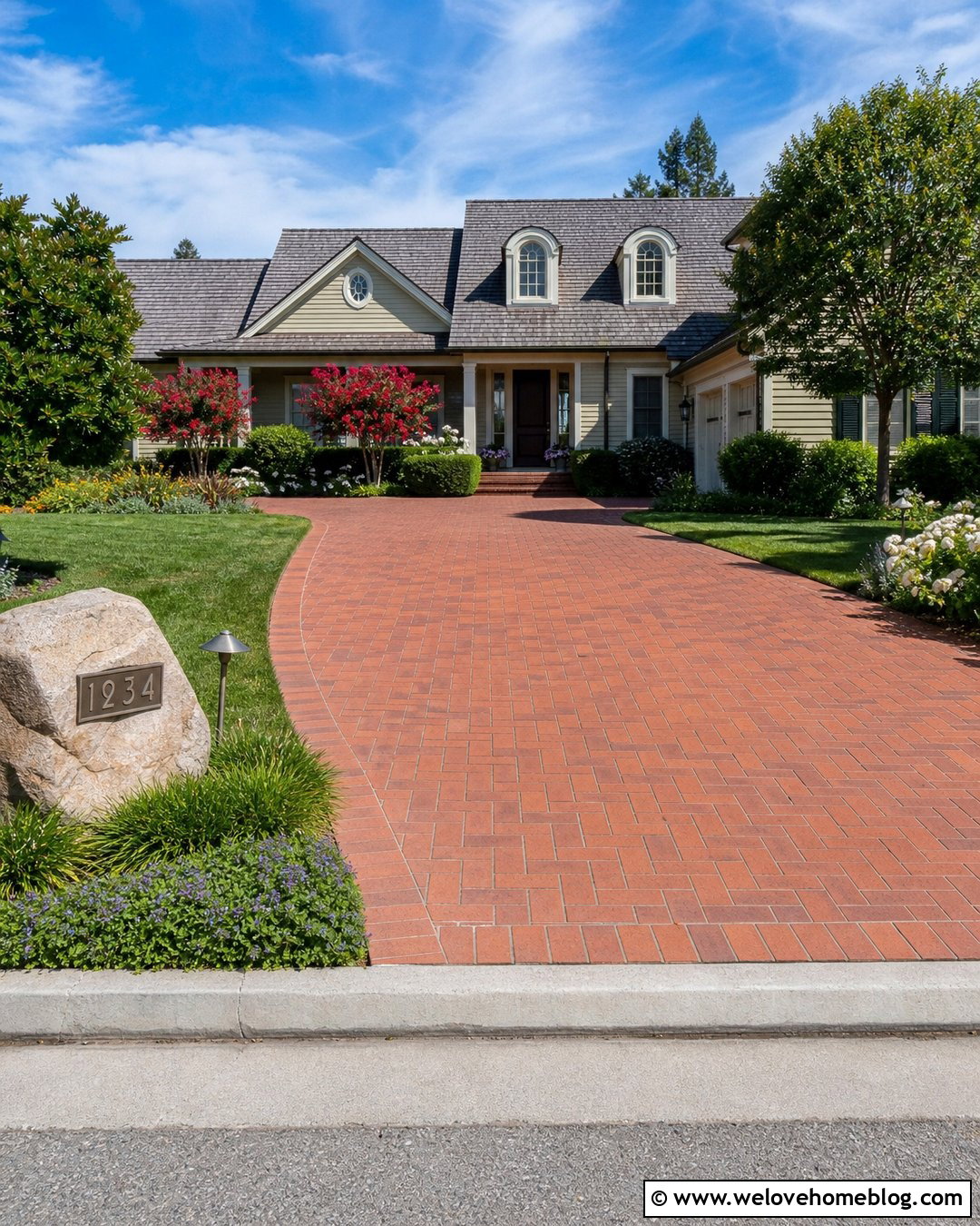 Driveway Entrance With Boulder Address Sign - 20 Driveway Entrance With Boulders Ideas