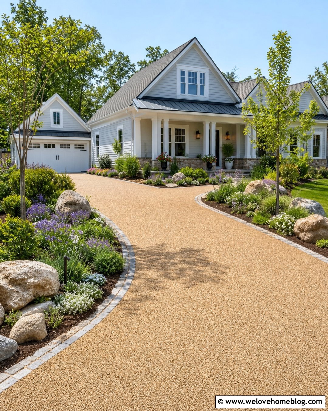 Driveway Entrance With Boulders And Native Plants - 20 Driveway Entrance With Boulders Ideas