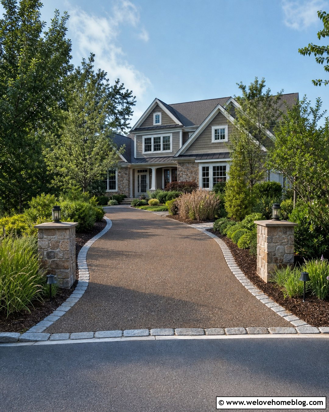 Driveway Entrance With Landscape Lighting - 25 Beautiful Driveways Entrance Landscaping Ideas