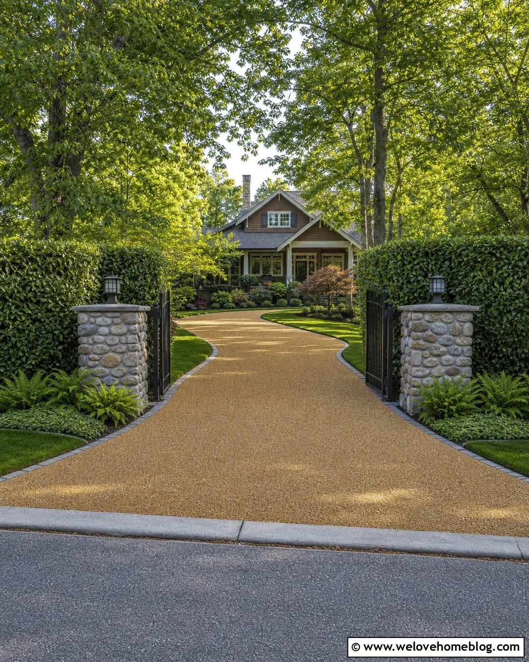 Driveway Entrance With Laurel Hedge - 25 driveway hedge ideas