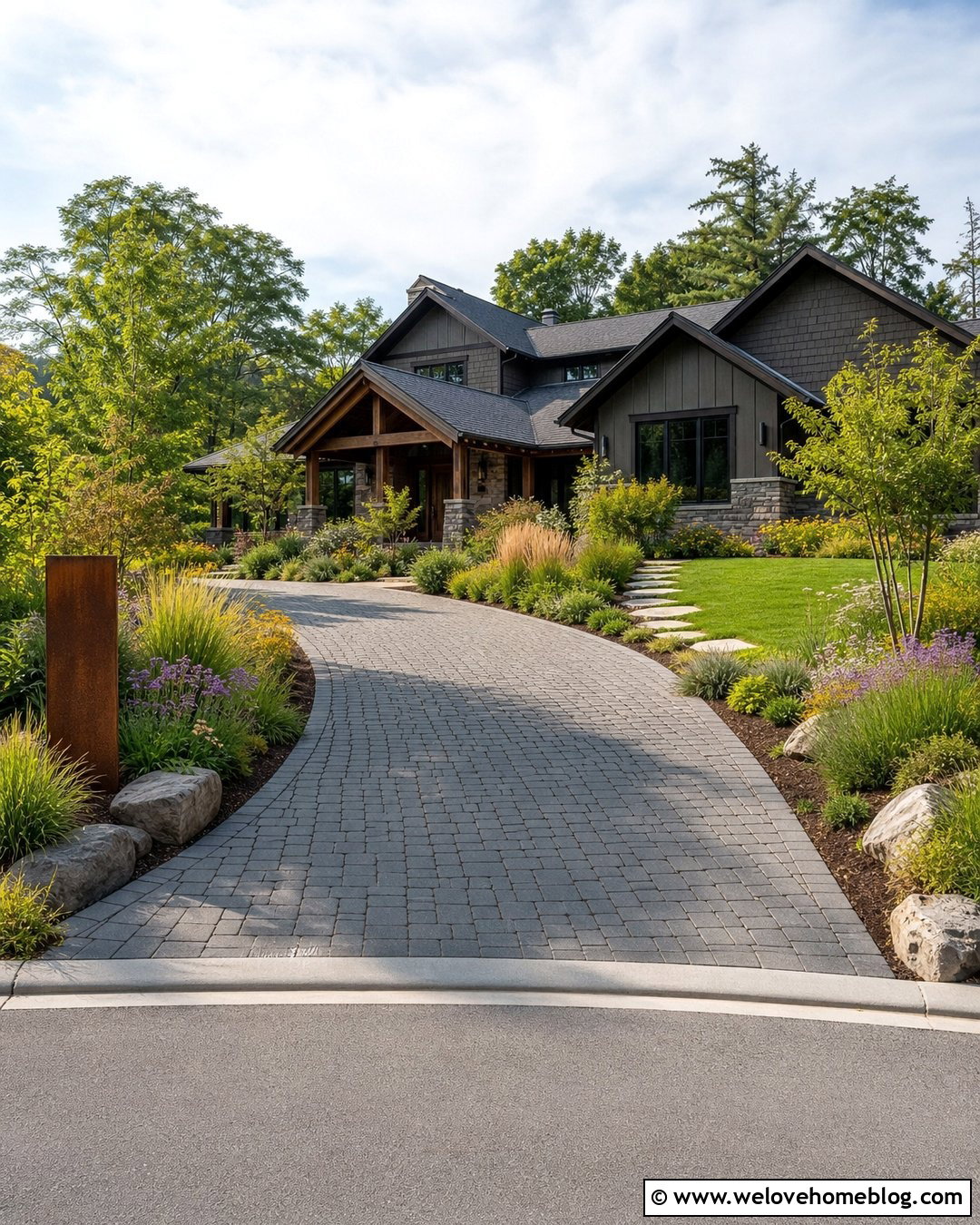 Driveway Entrance With Native Plants - 40 driveway entrance ideas