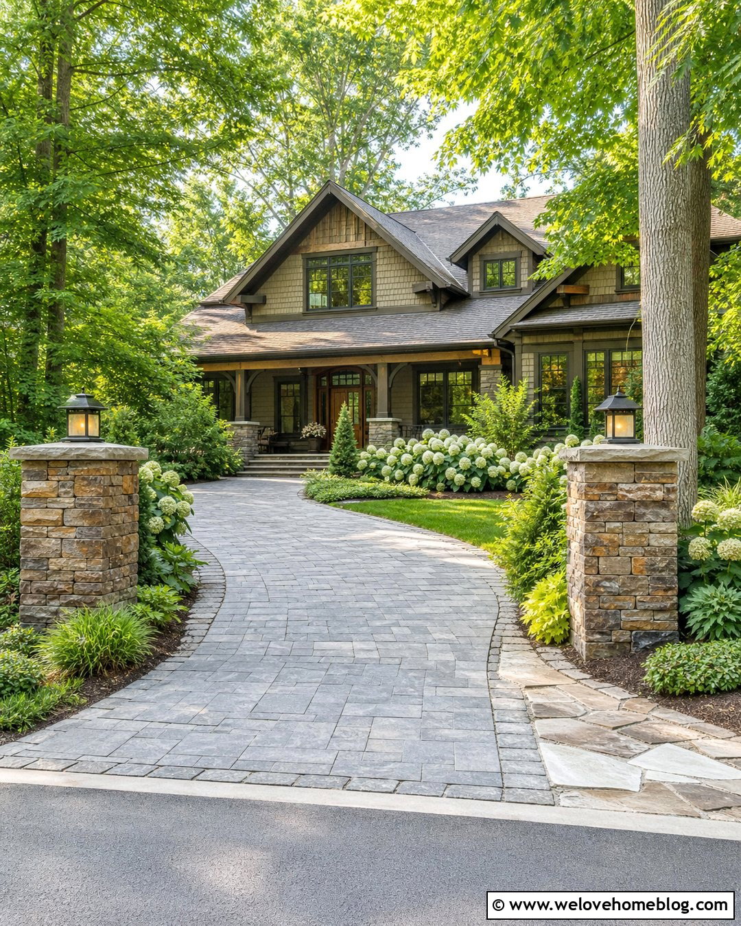 20 Landscaping at Driveway Entrance Ideas for Instant Curb Appeal