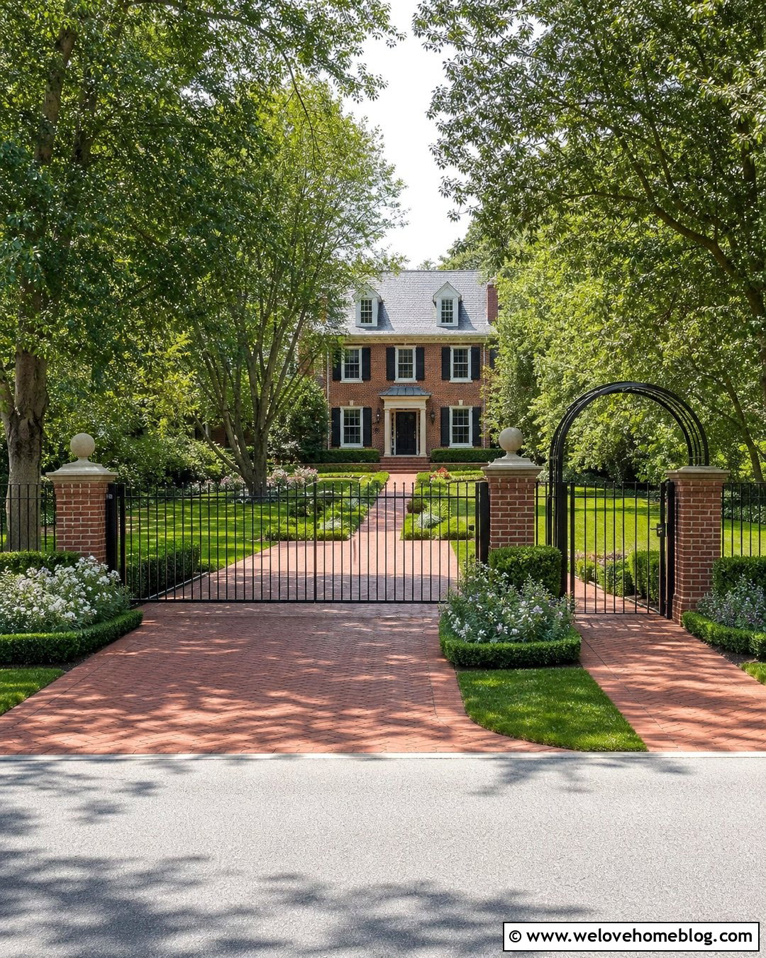 Driveway Entry Fence With Pedestrian Gate - 20 Driveway Entry Fence Ideas