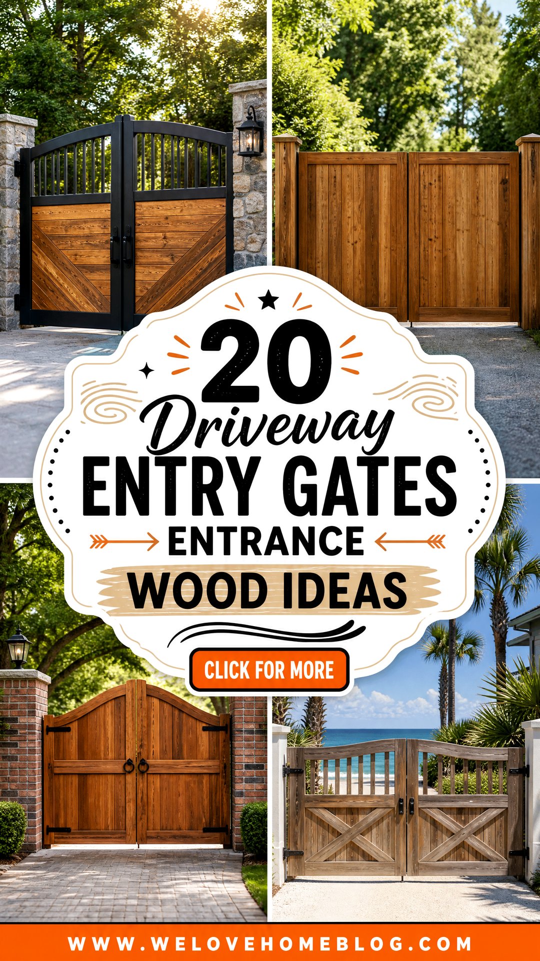 20 Driveway Entry Gates Entrance Wood Ideas for Rustic Charm - 20 Driveway Entry Gates Entrance Wood Ideas for Rustic Charm