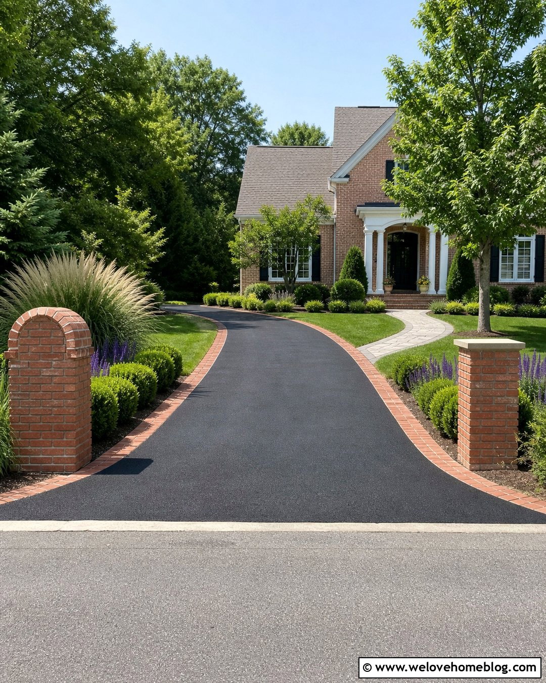 Driveway Entry With Mailbox Column - 30 driveway entry ideas