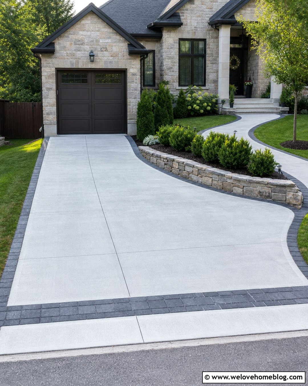 Driveway Extension With A Side Parking Pad - 35 Extending Driveway Ideas