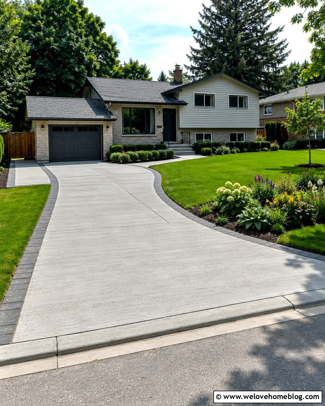 Driveway Extension With A Side Parking Pad - 20 Expand Driveway Ideas