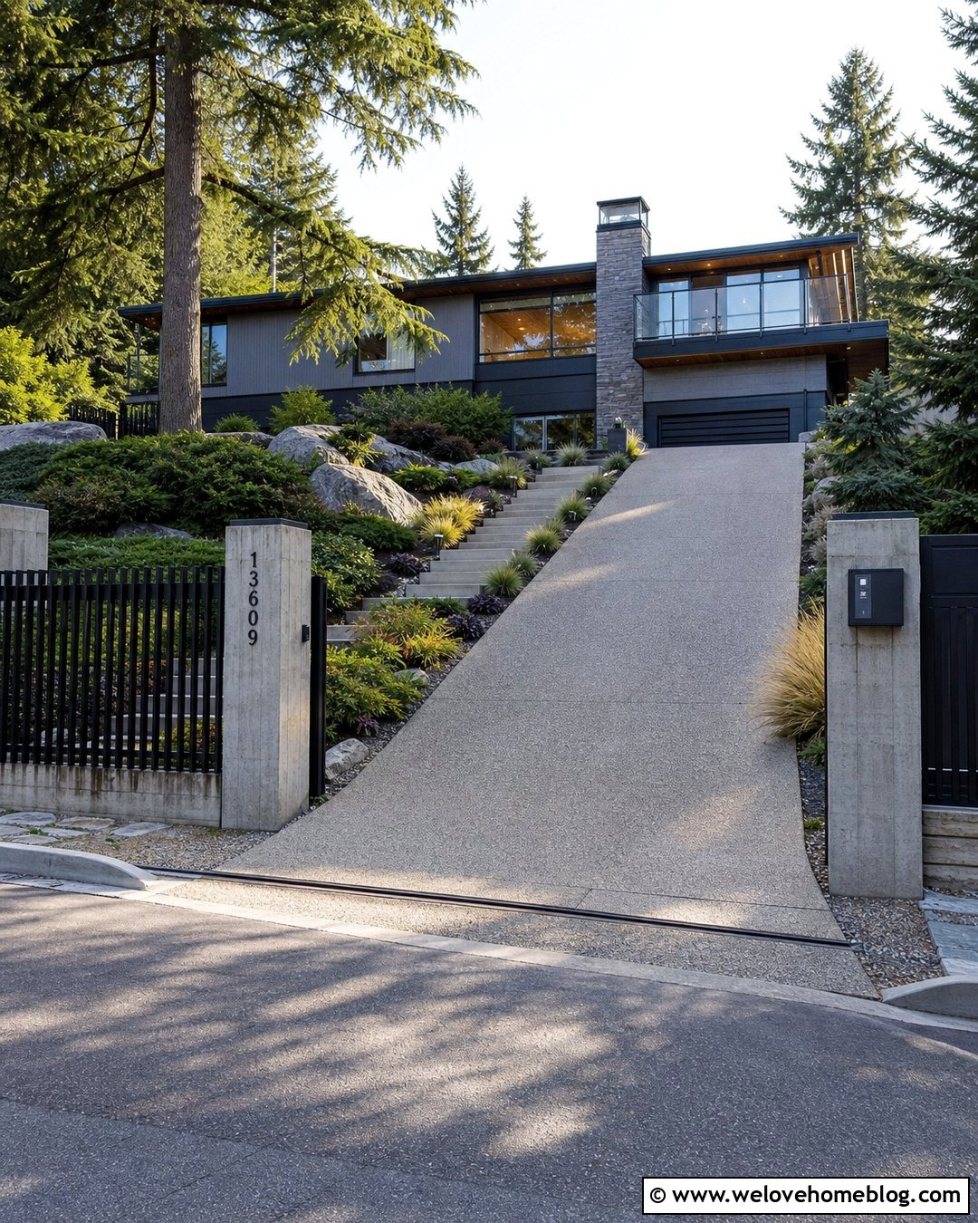 Driveway Fence With Retaining Wall - 25 Driveway Fencing Ideas