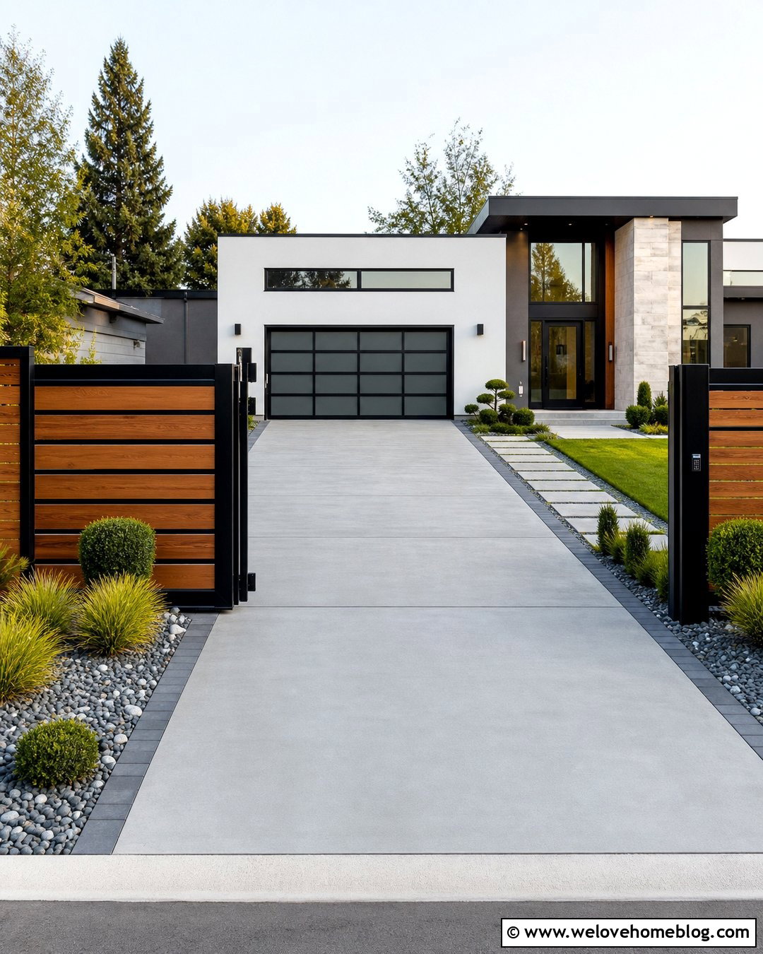 Driveway Fence With Sliding Gate - 25 Driveway Fencing Ideas