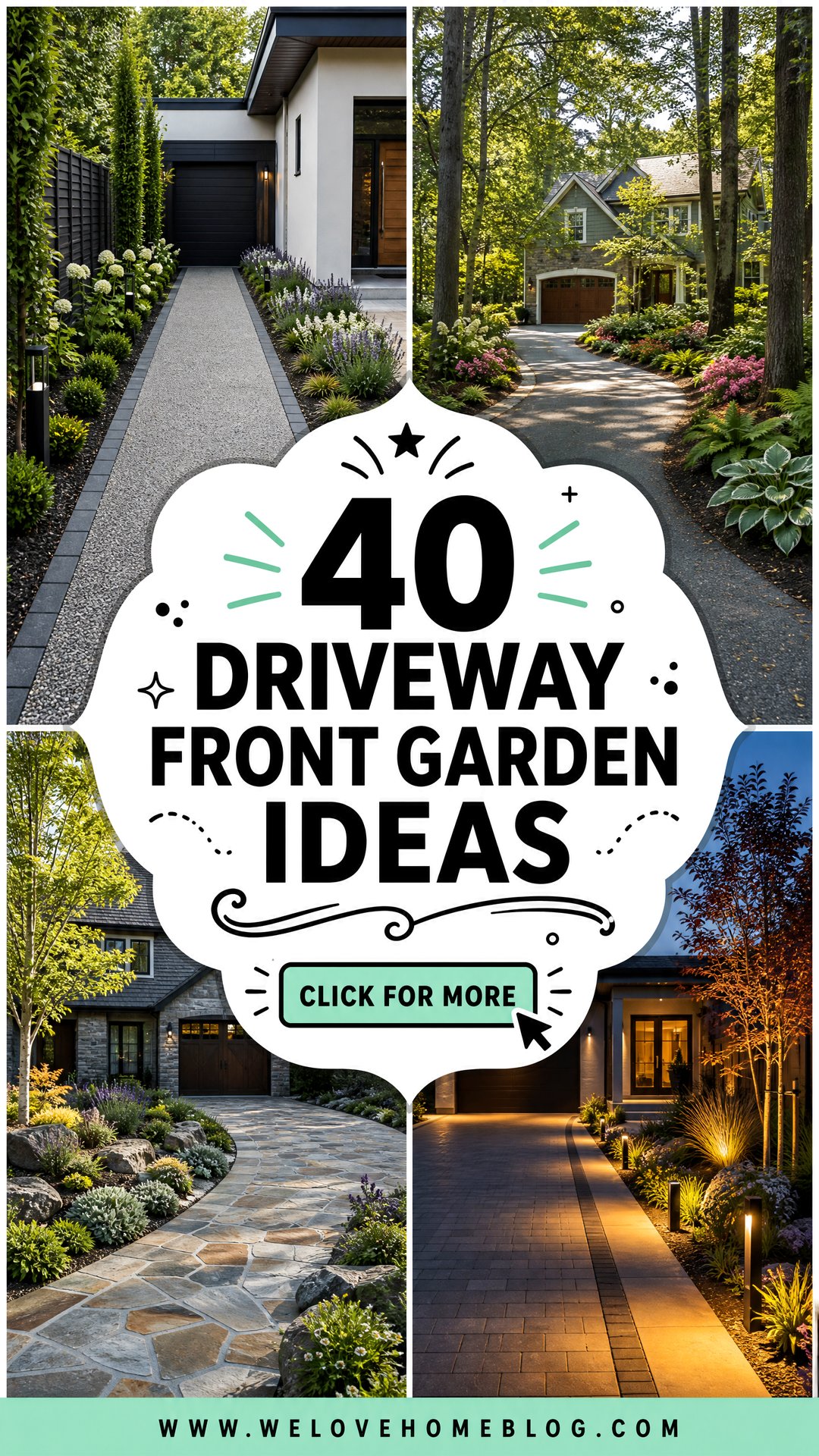 40 Driveway Front Garden Ideas for Irresistible Curb Appeal - 40 Driveway Front Garden Ideas for Irresistible Curb Appeal