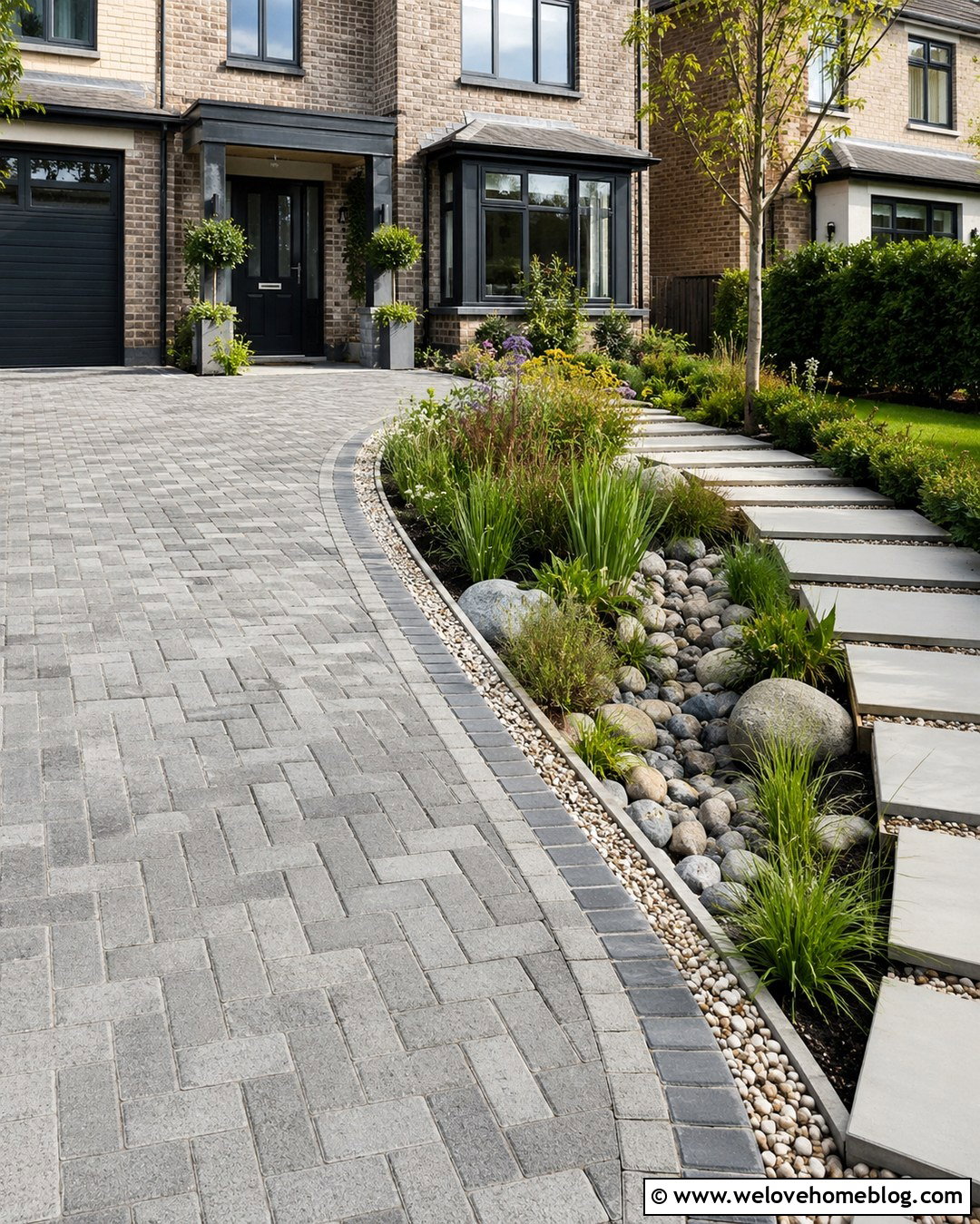 Driveway Front Garden With Rain Garden - 20 driveway front garden uk ideas