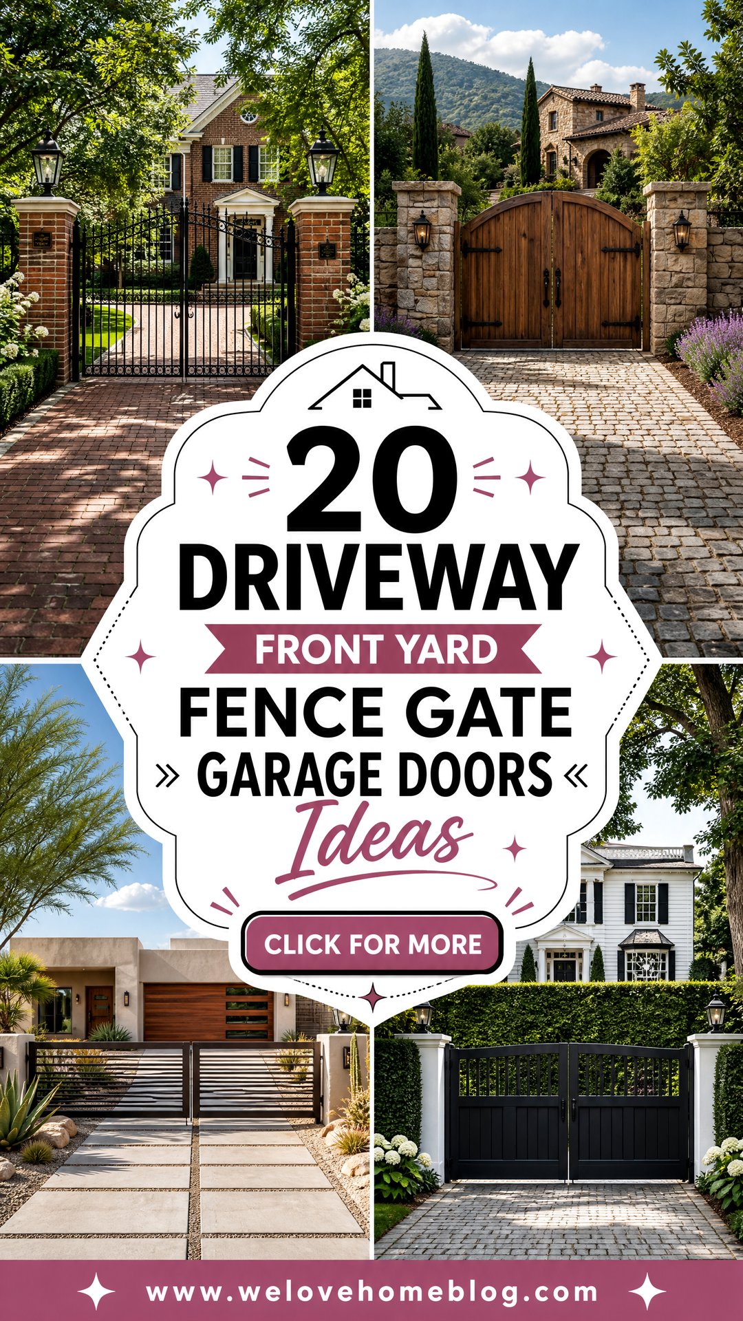 20 Driveway Front Yard Fence Gate Garage Doors Ideas That Match - 20 Driveway Front Yard Fence Gate Garage Doors Ideas That Match