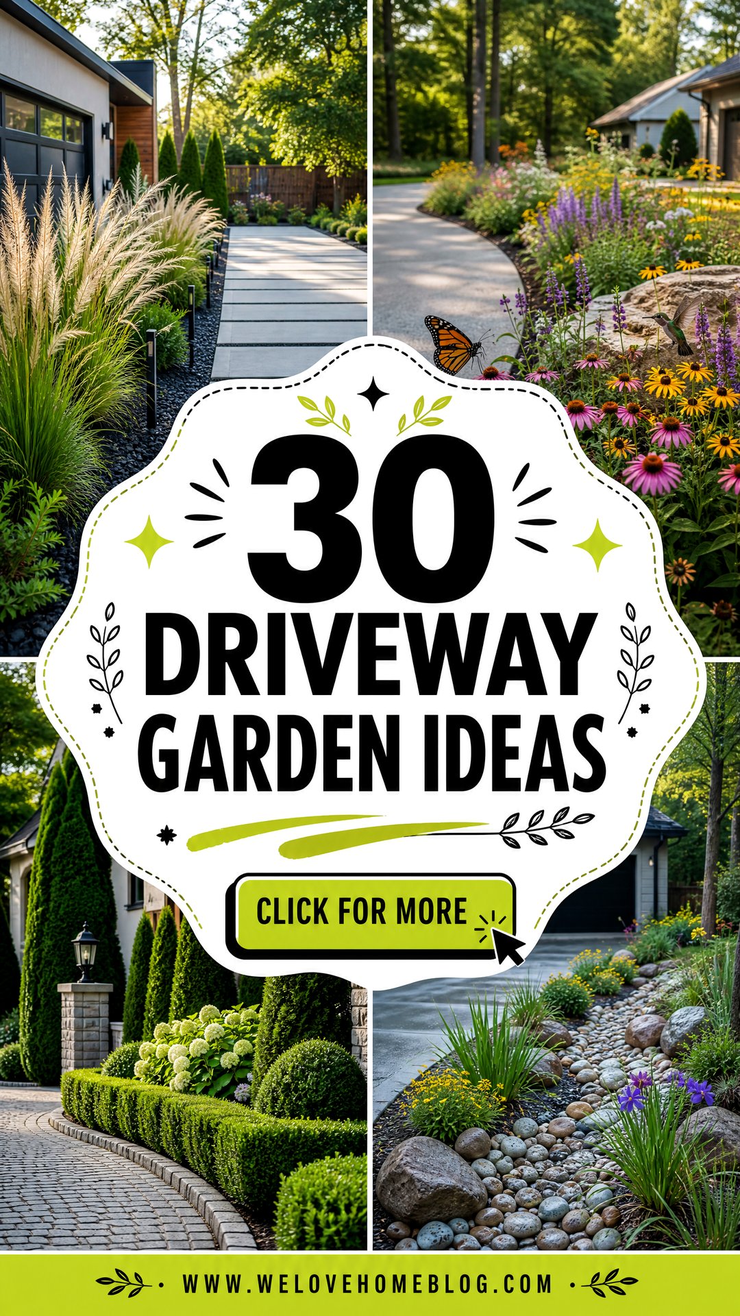30 Driveway Garden Ideas for Lush and Welcoming Curb Appeal - 30 Driveway Garden Ideas for Lush and Welcoming Curb Appeal