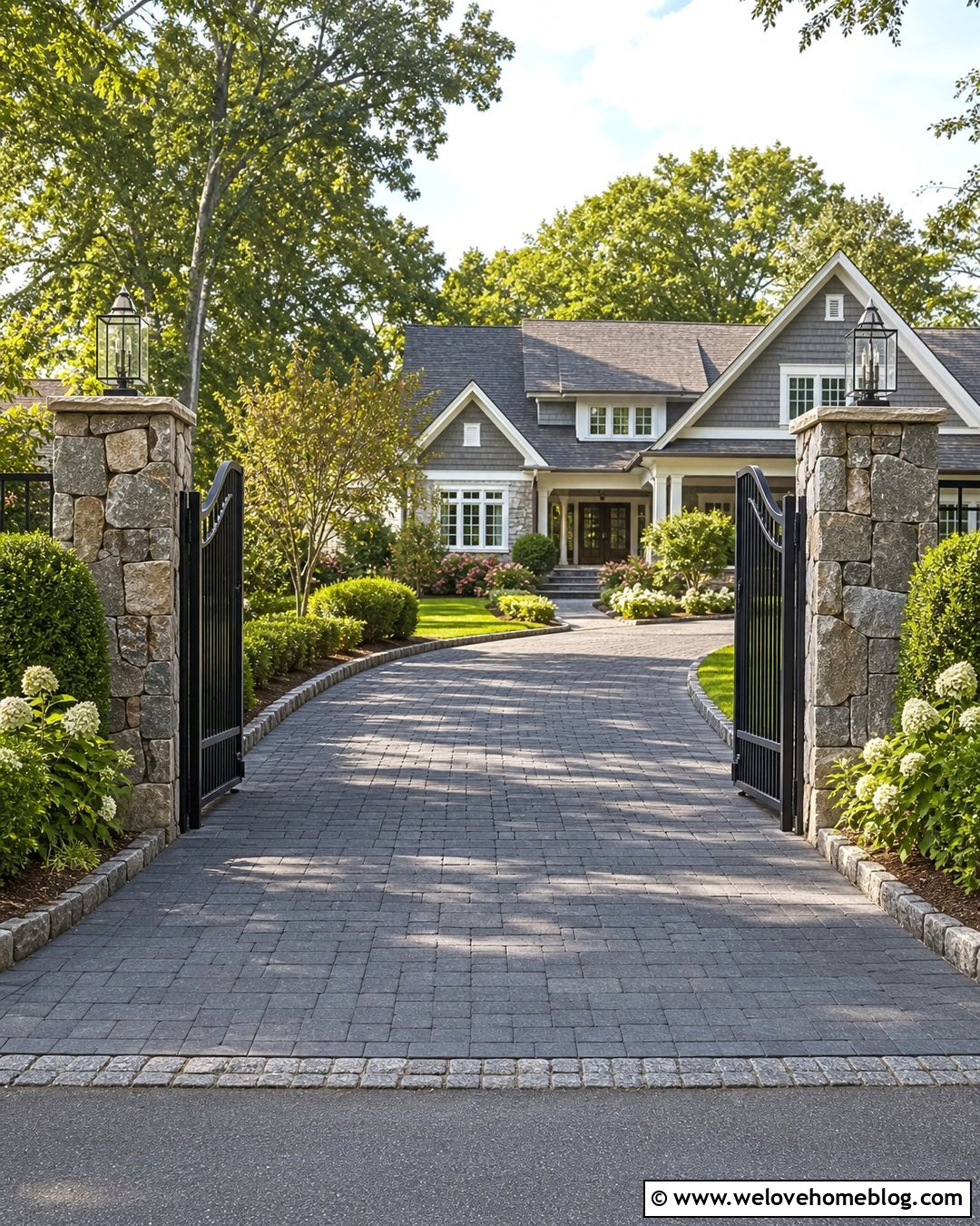 Driveway Gate And Pillars Icon - 20 Driveway Icon Ideas