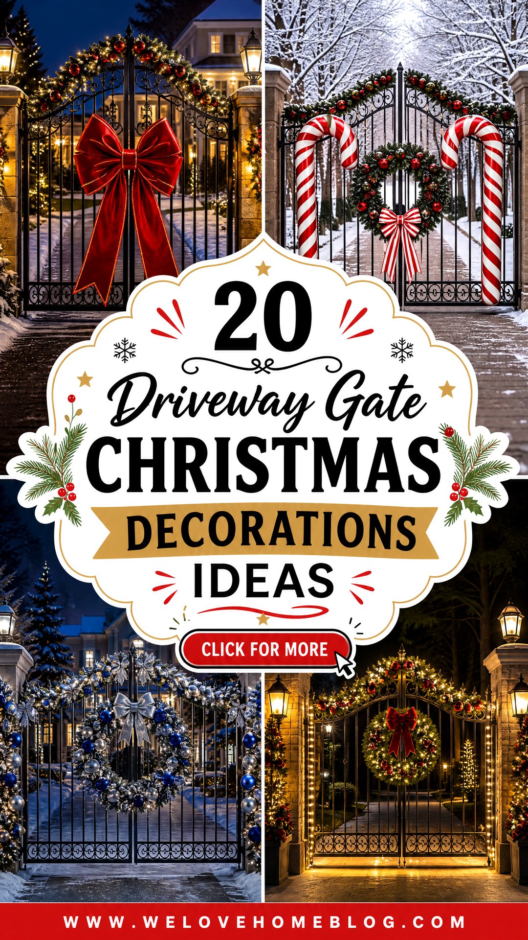 20 Driveway Gate Christmas Decorations Ideas for Festive Appeal - 20 Driveway Gate Christmas Decorations Ideas for Festive Appeal