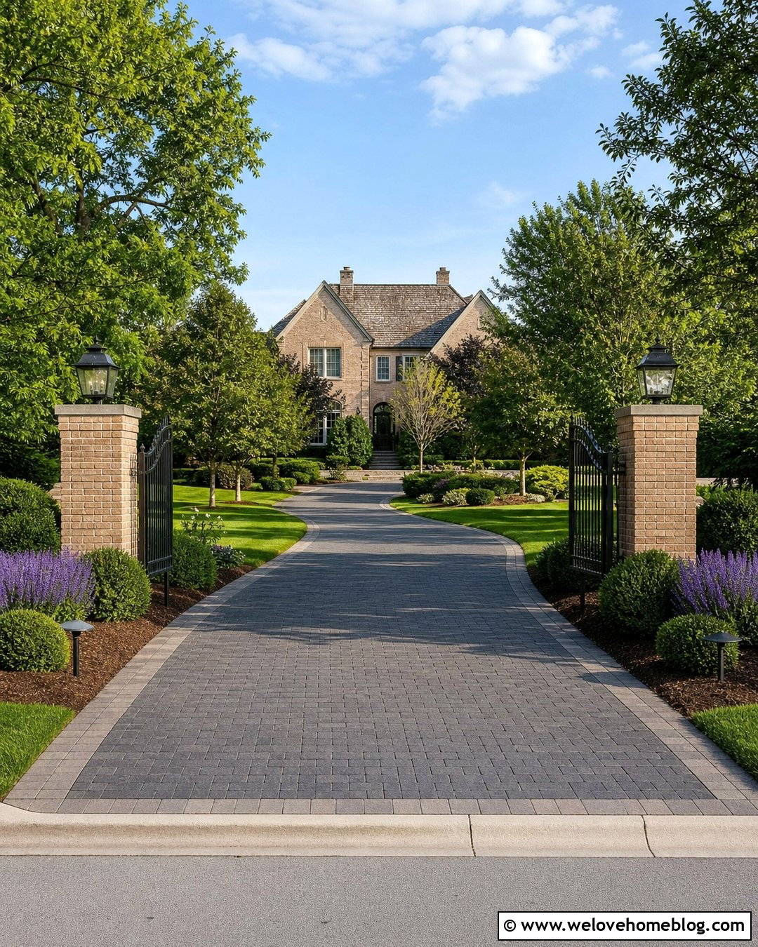 Driveway Gate Columns With Lanterns - 20 Driveway Gate Columns Ideas