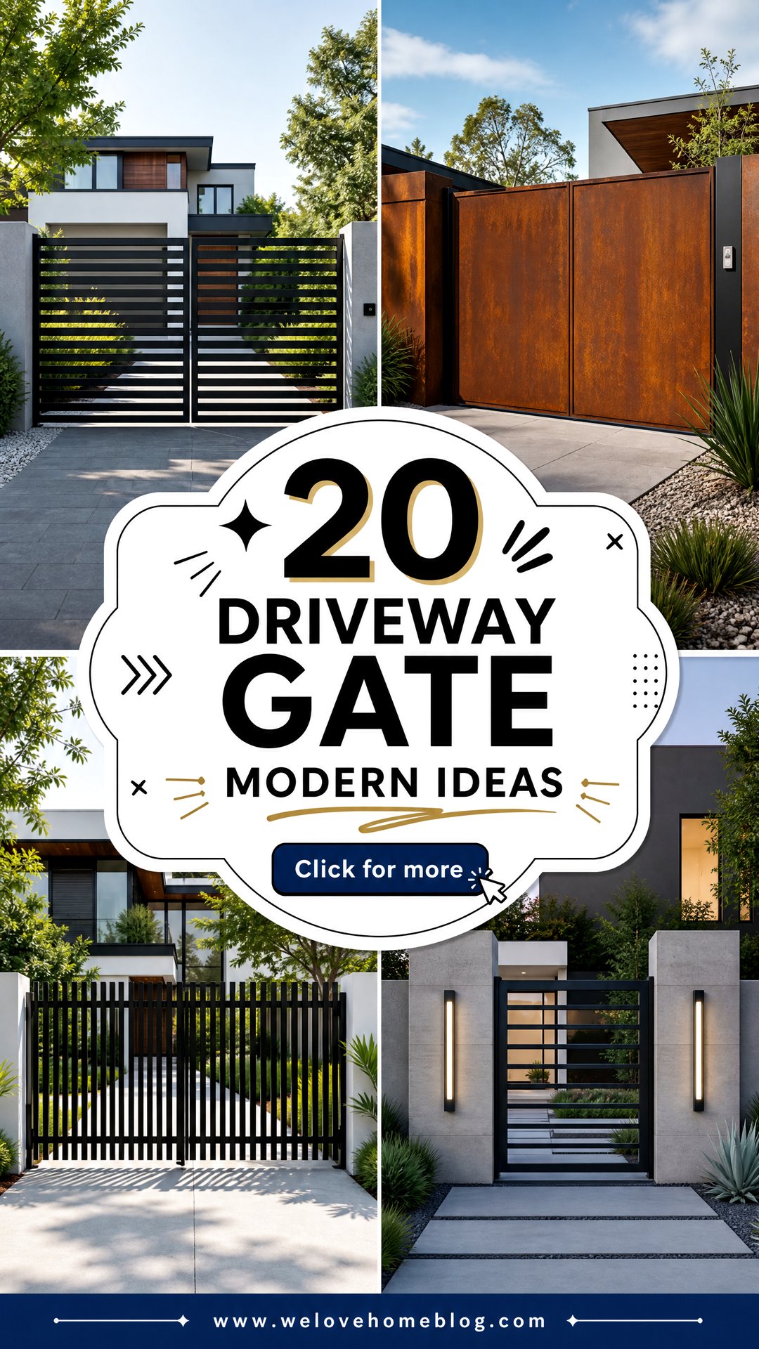 20 Driveway Gate Modern Ideas for Todays Sleek Stylish Homes - 20 Driveway Gate Modern Ideas for Today's Sleek, Stylish Homes