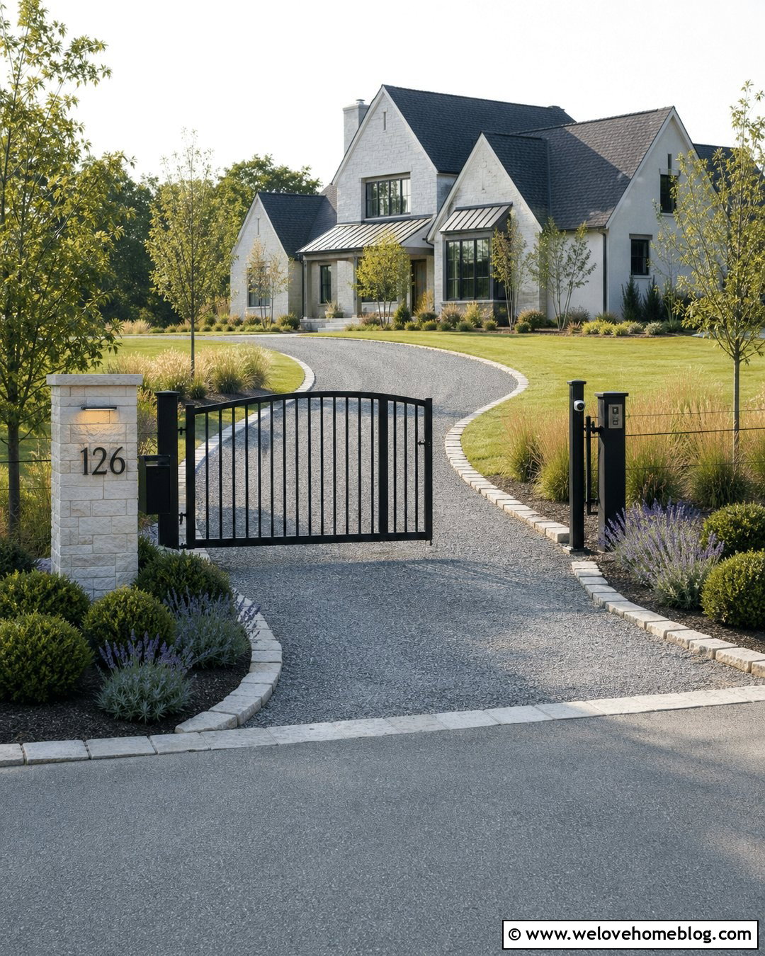 Driveway Gate With Address Sign - 25 Driveway Entrance Gate Ideas