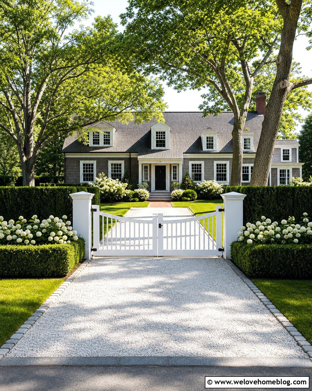 Driveway Gate With Hedges - 45 Driveway Gate Ideas