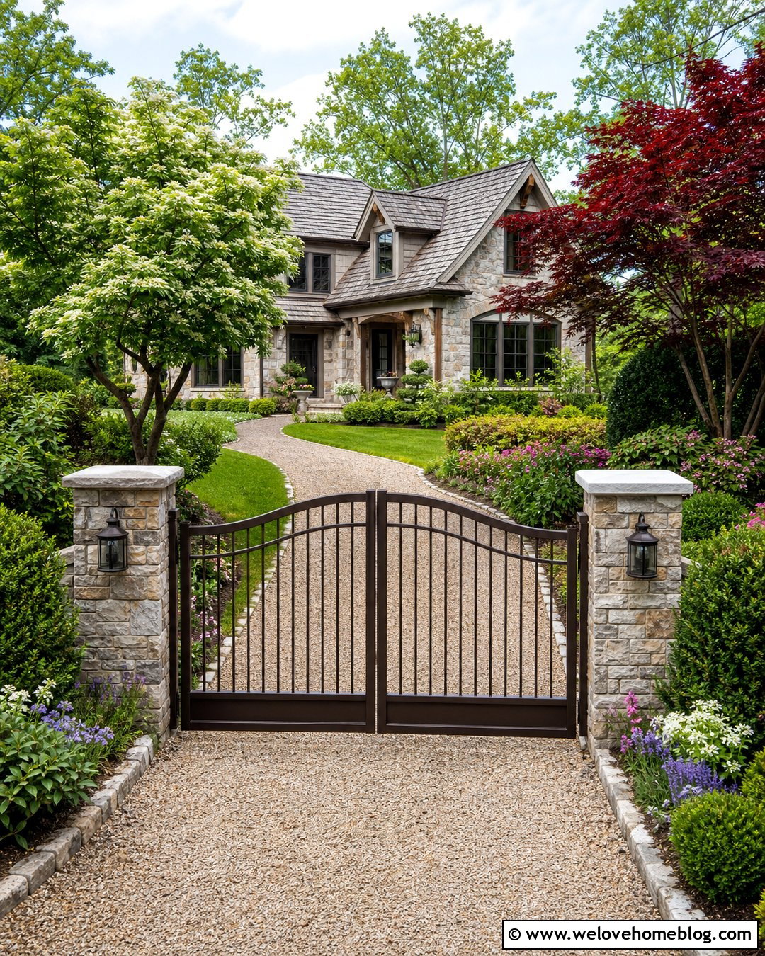 Driveway Gate With Landscaping - 45 Driveway Gate Ideas