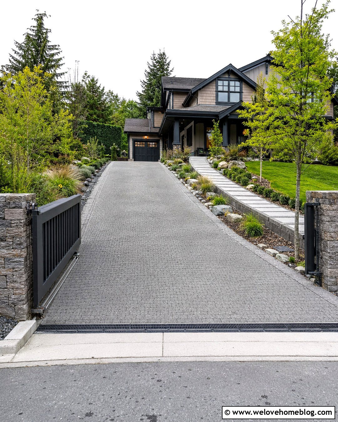 Driveway Gate With Level Drainage - 20 driveway gate safety tips ideas