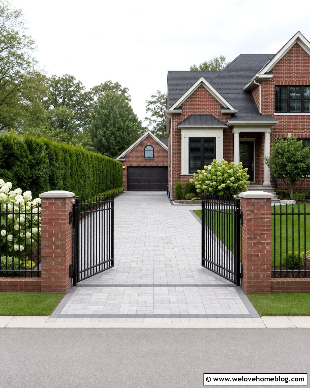 Driveway Gate With Matching Fence - 45 Driveway Gate Ideas
