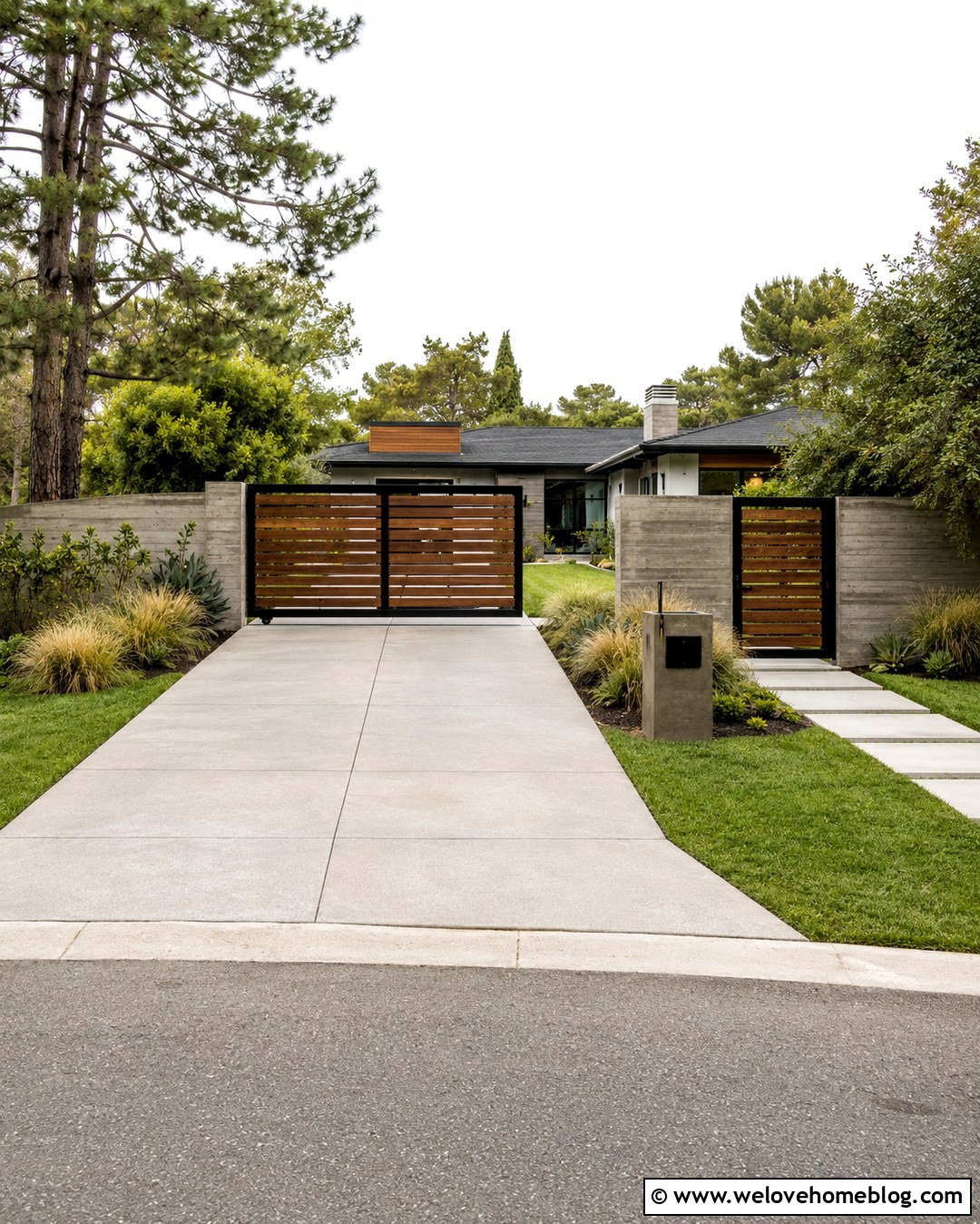 Driveway Gate With Matching Pedestrian Gate - 20 Choosing A Driveway Gate Ideas