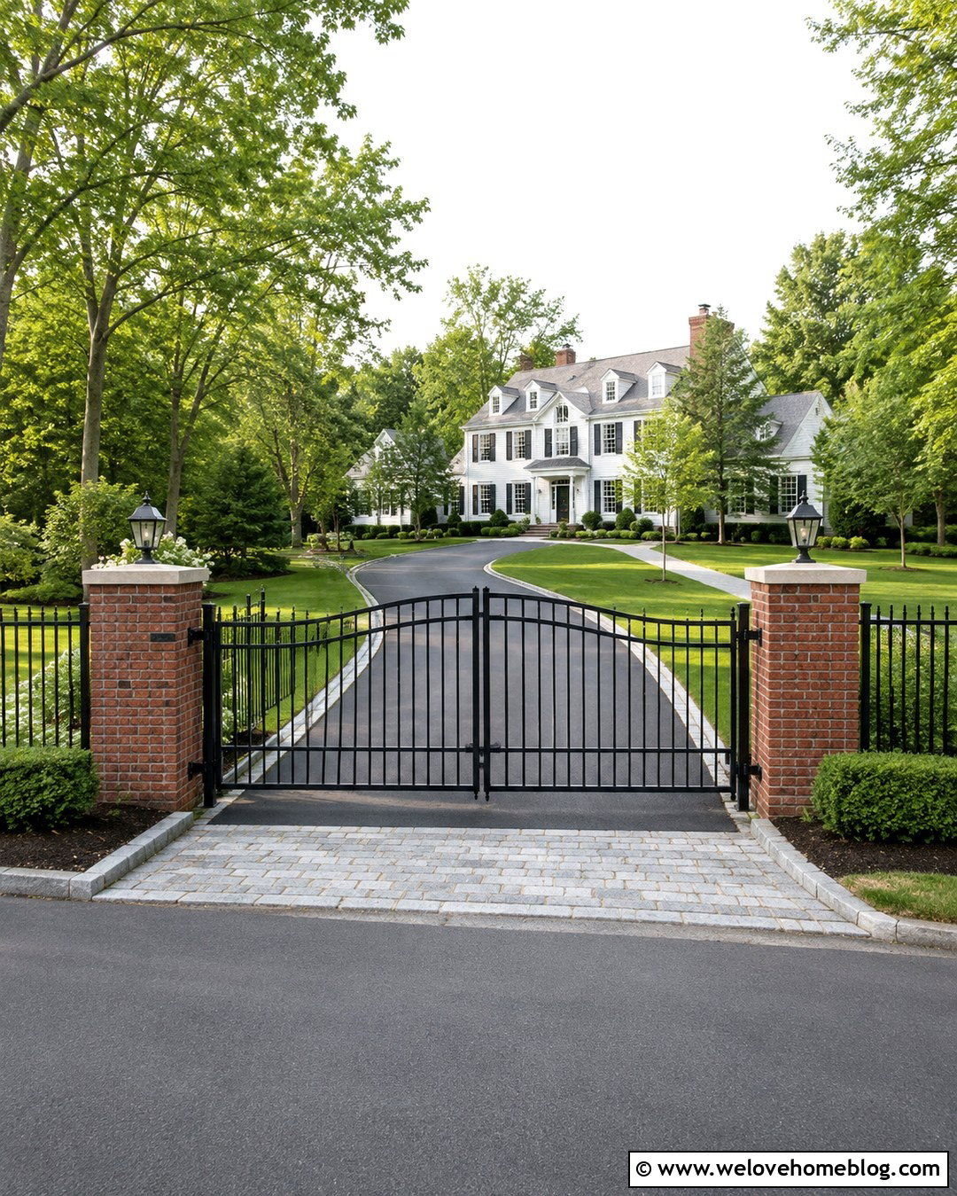 Driveway Gate With Matching Perimeter Fence - 20 how to secure a driveway gate ideas
