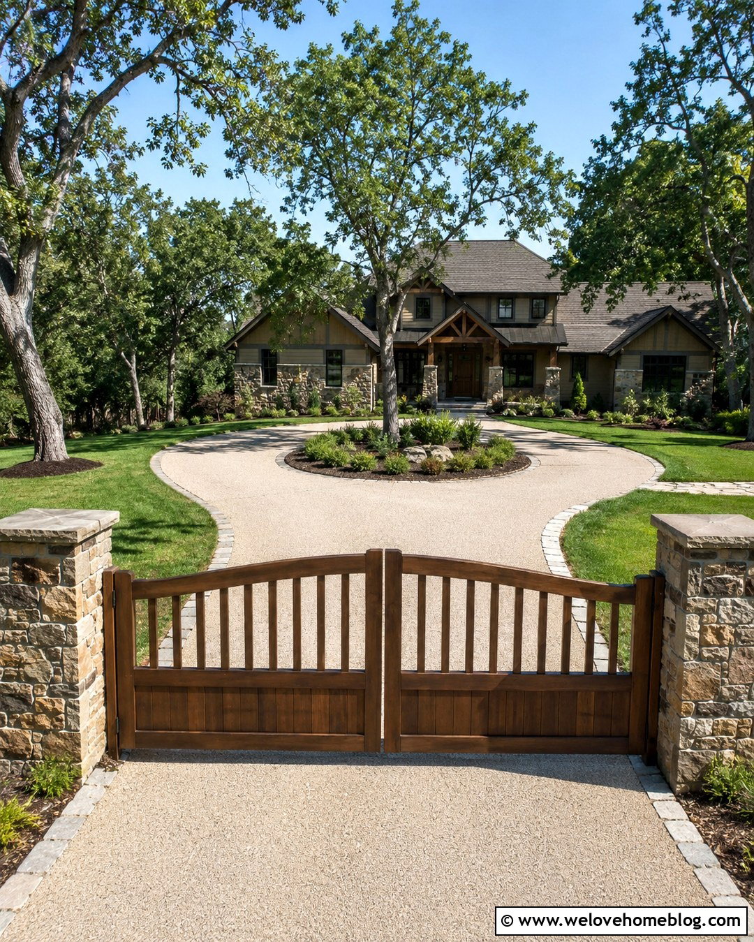 Driveway Gate With Stone Pillars - 20 Driveway Gate How To Build Ideas