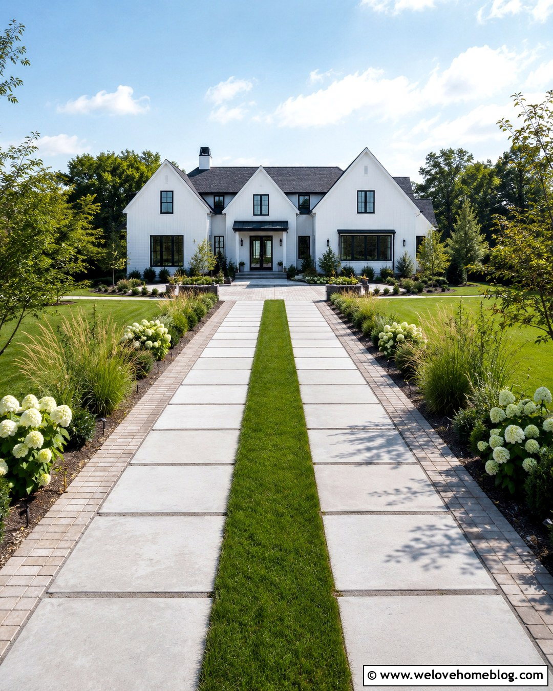 Driveway Grass Strip With Concrete Pavers - 20 driveway strip landscaping ideas