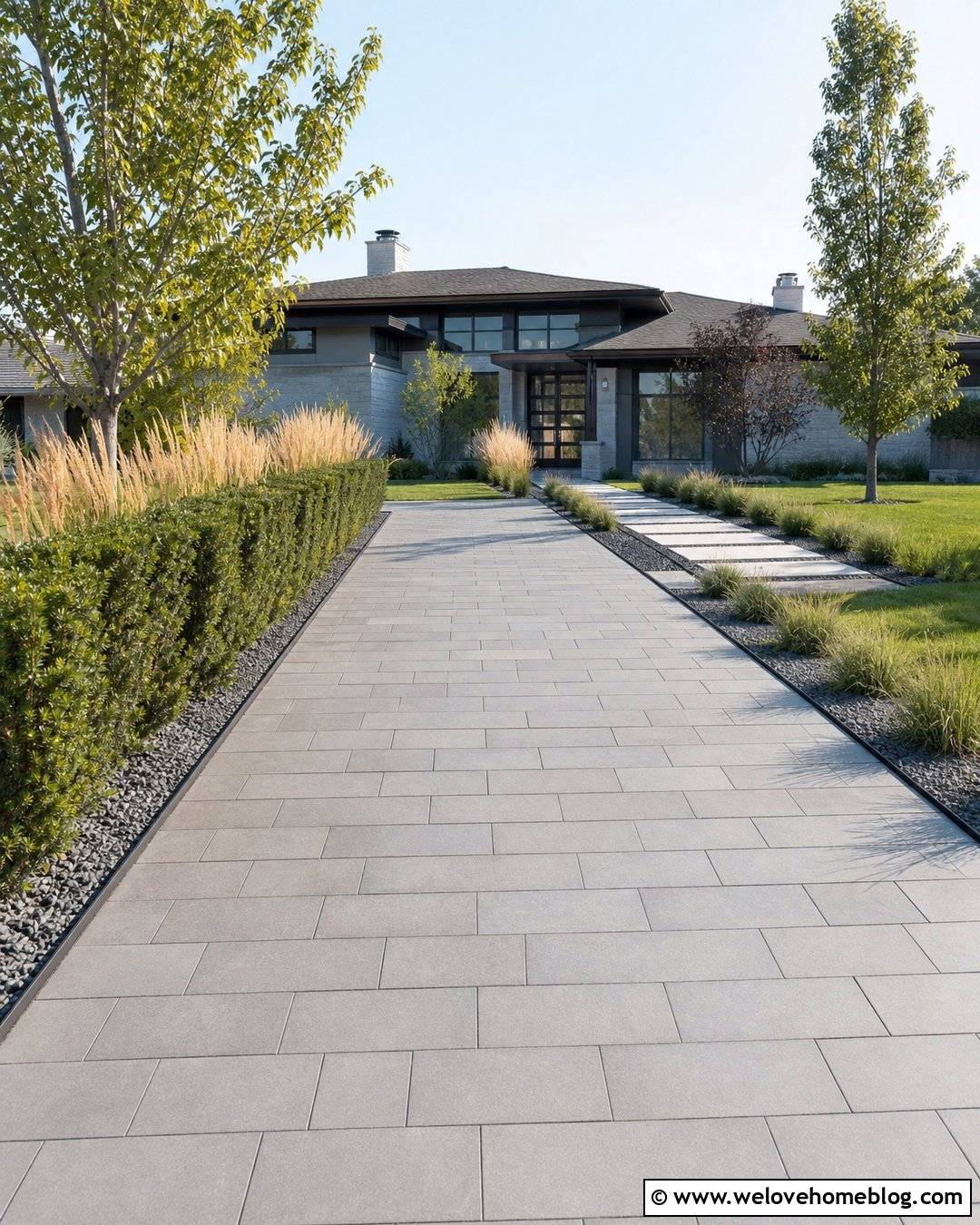 Driveway Hedge With Ornamental Grasses - 25 driveway hedge ideas