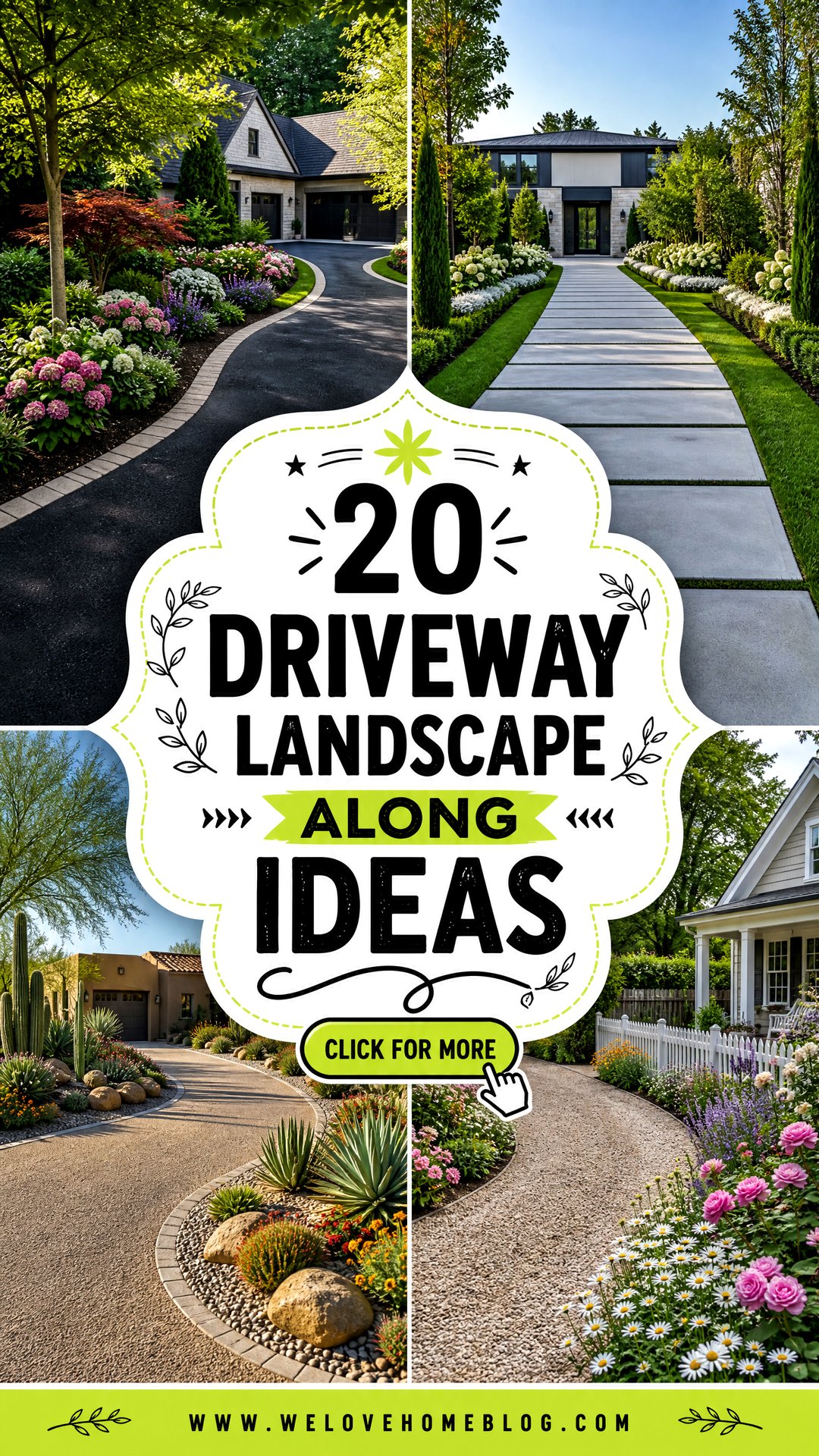 20 Driveway Landscape Along Ideas for Beautiful Borders - 20 Driveway Landscape Along Ideas for Beautiful Borders