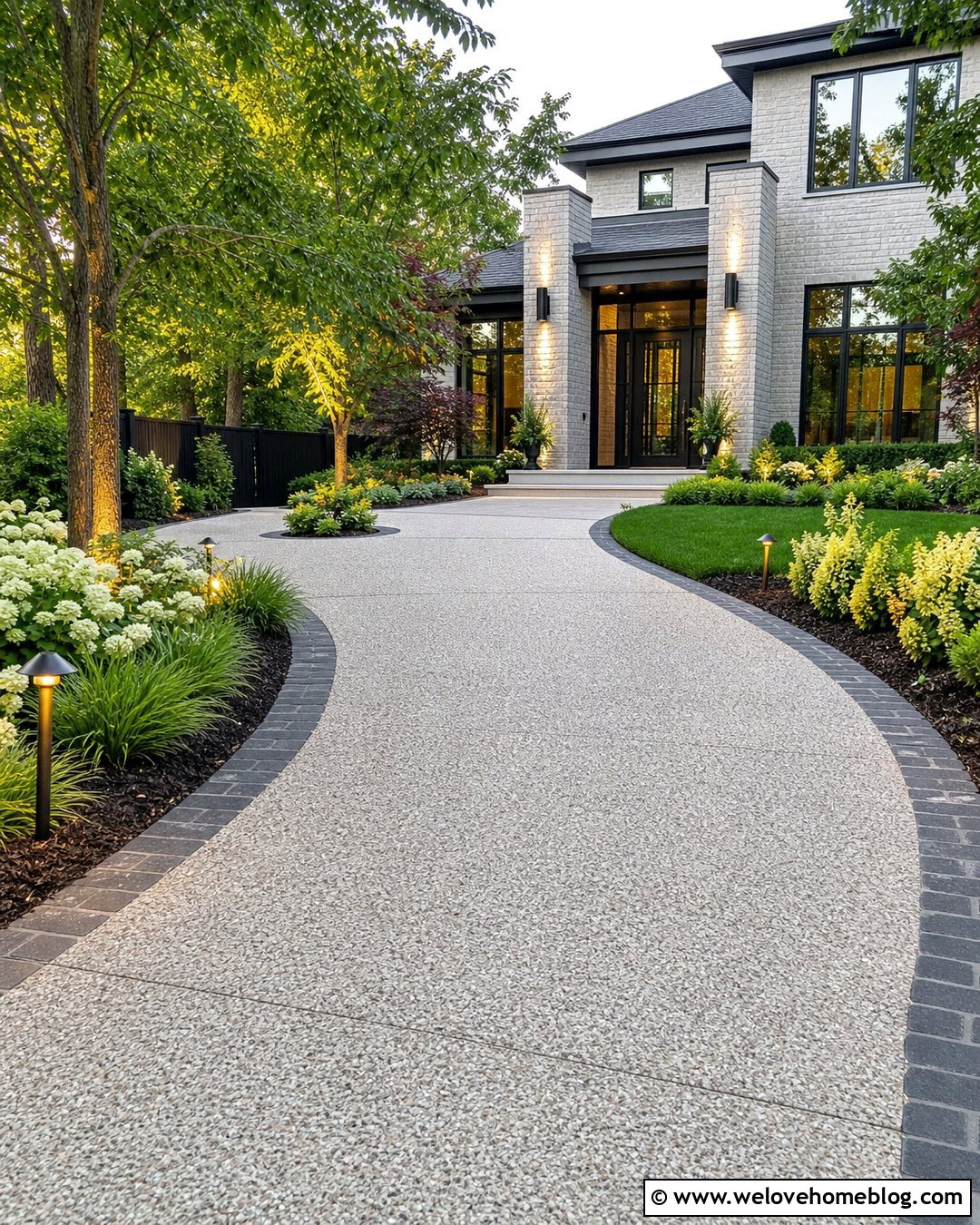 Driveway Landscaping With Low Voltage Lighting - 30 driveway landscape ideas