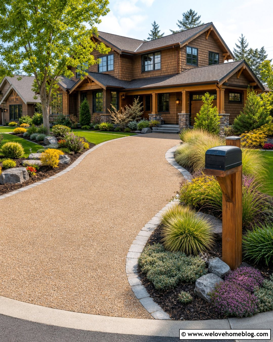 Driveway Mailbox Landscaping With Ornamental Grass - 20 driveway mailbox landscaping ideas
