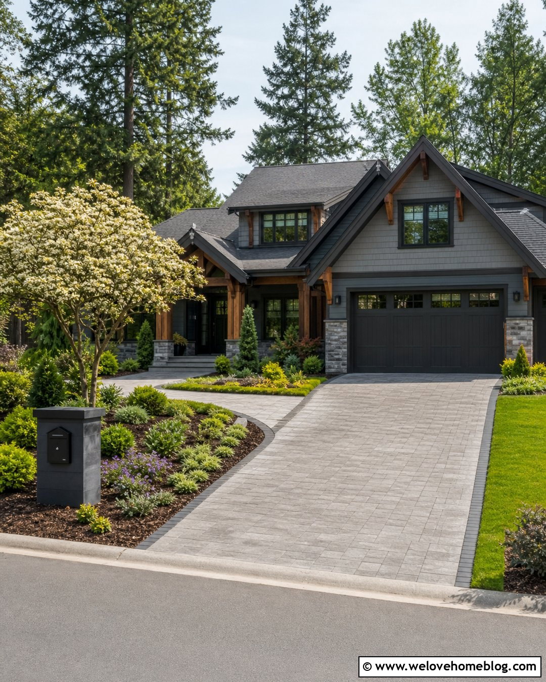 Driveway Mailbox Landscaping With a Small Tree - 20 driveway mailbox landscaping ideas