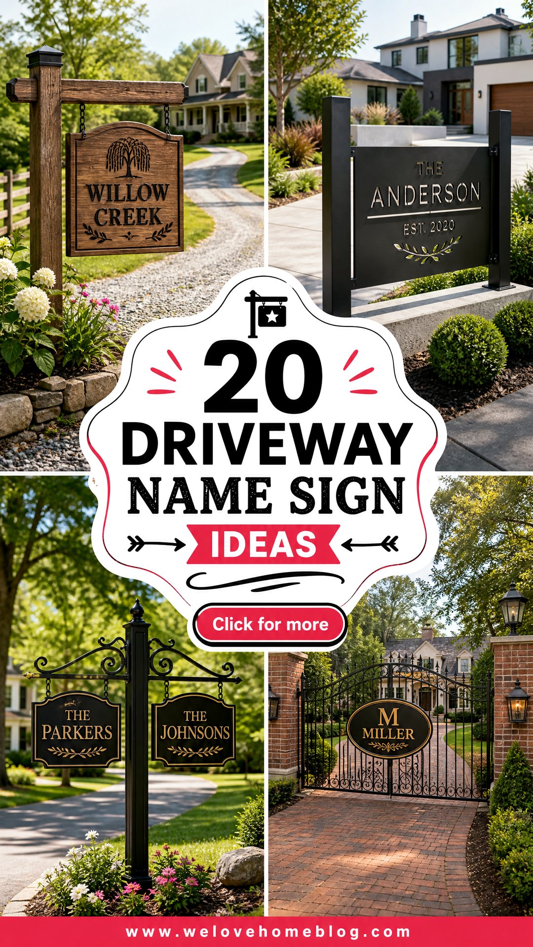 20 Driveway Name Sign Ideas for a Personalized Home Entrance - 20 Driveway Name Sign Ideas for a Personalized Home Entrance