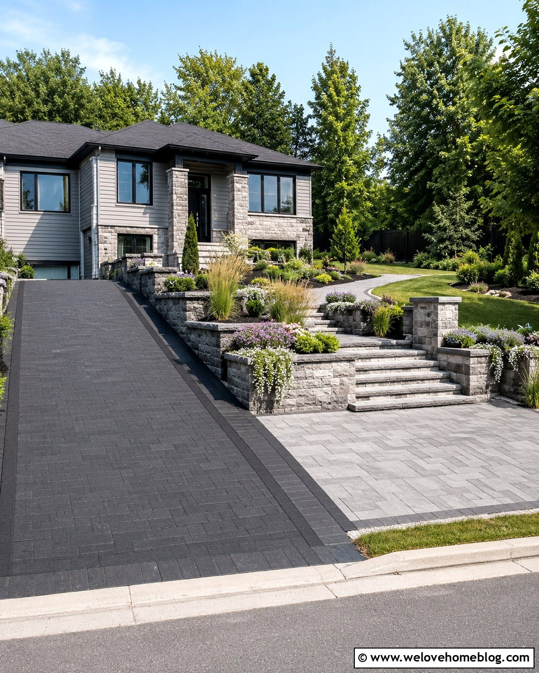 Driveway Patio With Retaining Wall - 20 patio driveway combo ideas