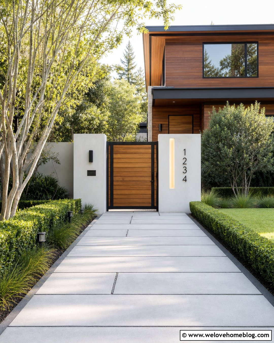Driveway Pillars With Address Sign - 20 modern driveway pillars ideas
