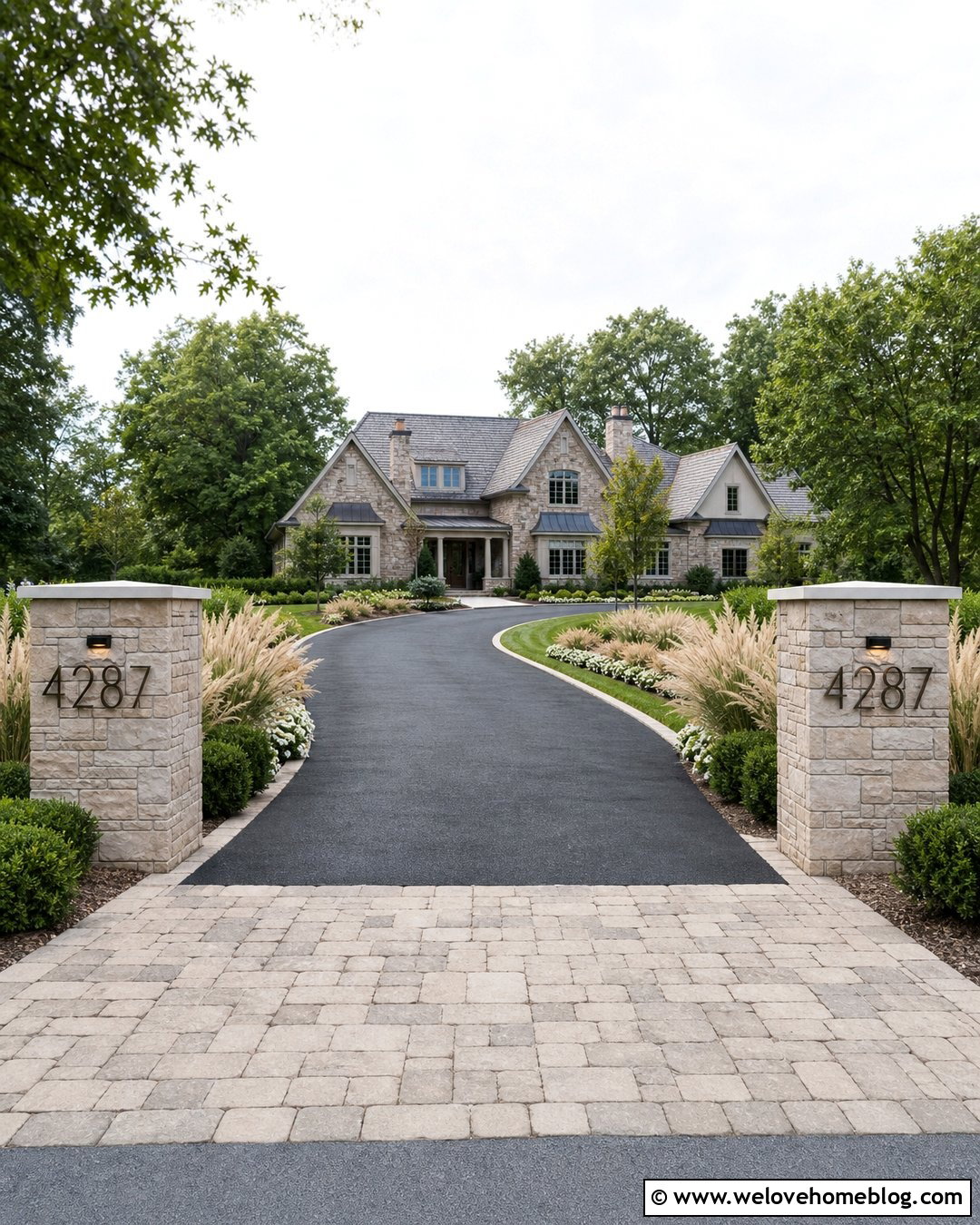 Driveway Pillars With Address Signs - 20 End Of Driveway Pillars Ideas