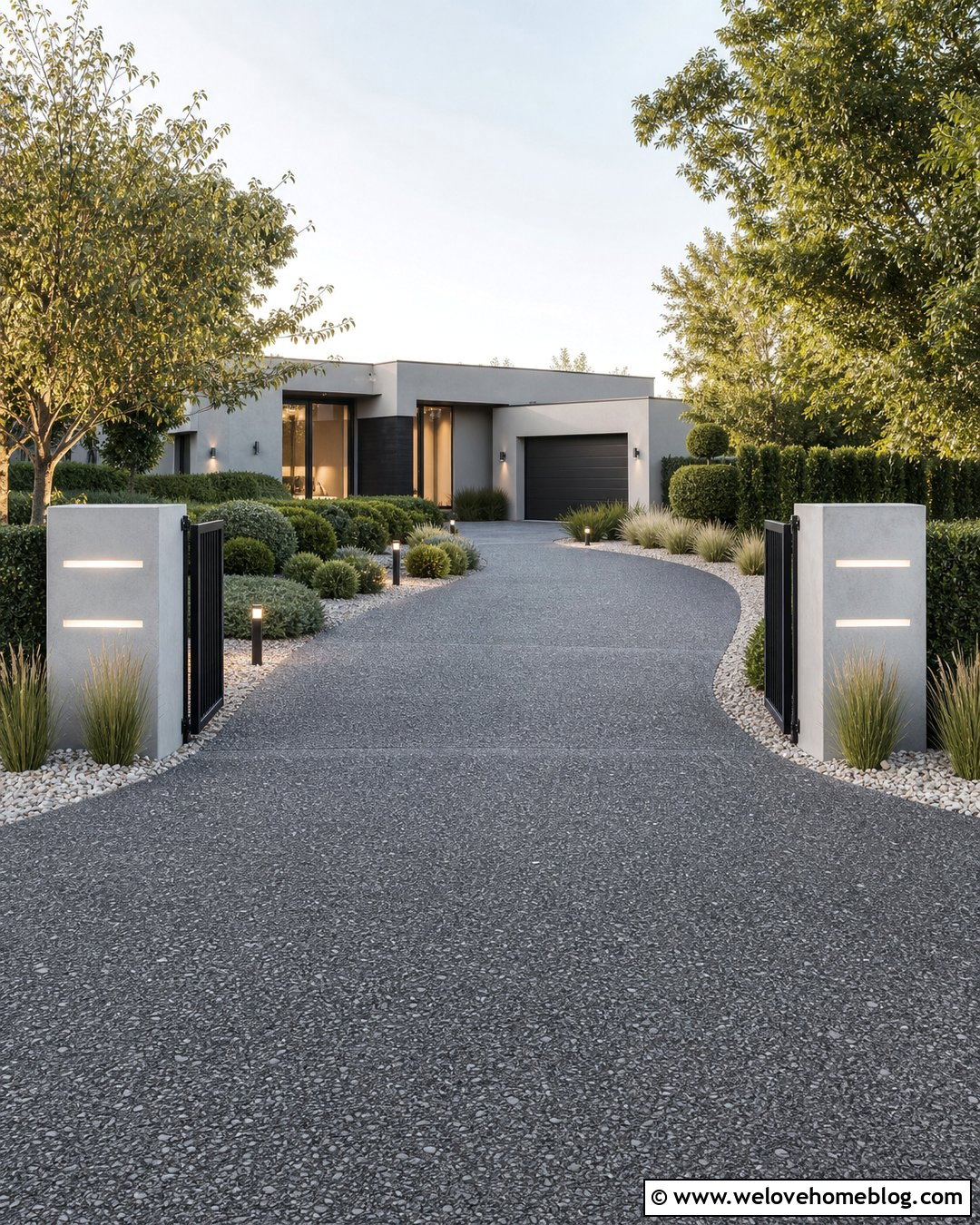 Driveway Pillars With Built In Lighting - 20 modern driveway pillars ideas