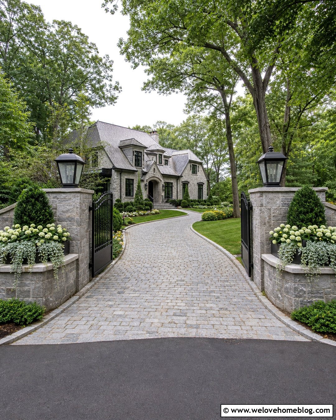 Driveway Pillars With Built In Planters - 30 driveway planter ideas