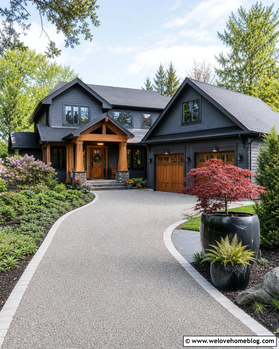 Driveway Plant Pots With Japanese Maple - 20 Driveway Plant Pots Ideas
